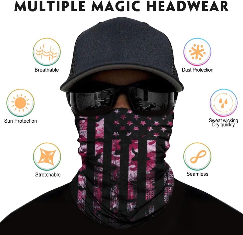 Venswell Neck Gaiter for Men Women Headwear Bandana Head Wrap Face Scarf Mask Cover Warmer Balaclava-Seamless & Versatile - Image 5
